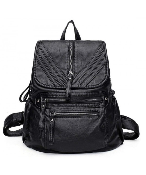 Coorisa Backpack Leather Backpacks Multi pockets