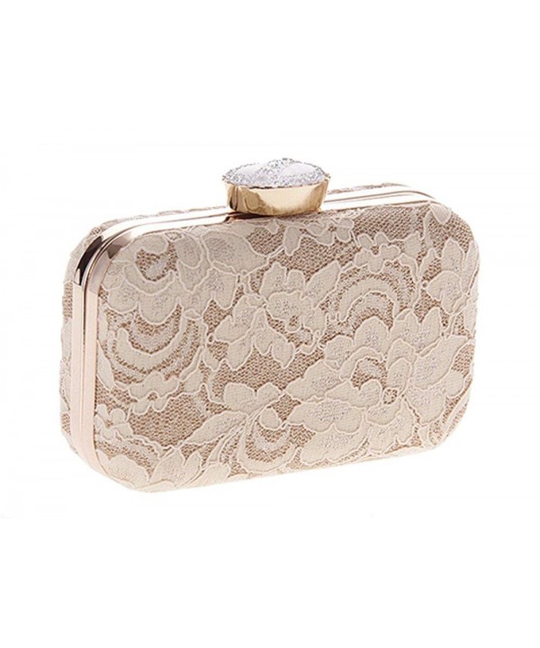 Vintage Floral Hardbox Evening Champagne