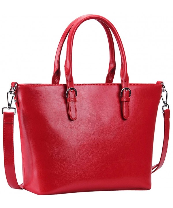 Handbag Leather Shoulder Satchel Handbags - Jester Red - CZ12N5HDOTV