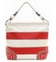 Handbag Republic Striped Rhinestone Accent