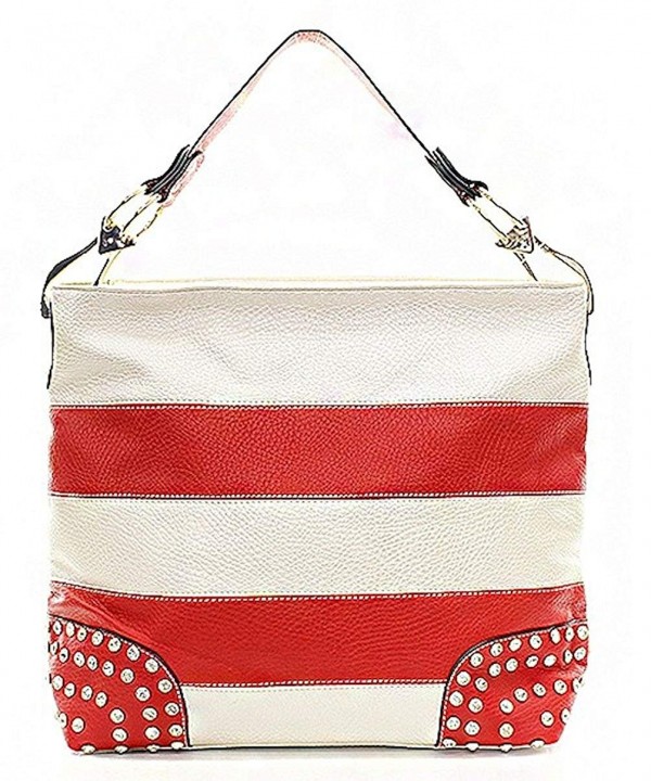 Handbag Republic Striped Rhinestone Accent