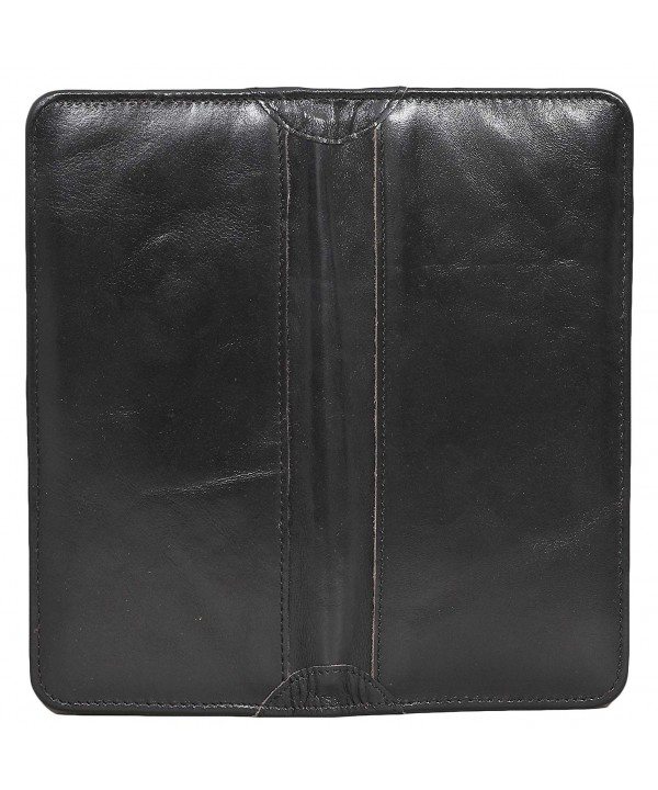 Men's Vintage Genuine Leather Long Wallets Bifold Wallet For Men ...