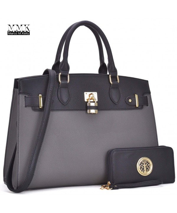 Fashion Leather Handbag Signature Satchel Wristlet