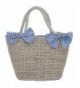 MODA Straw Tote Flowers Polka