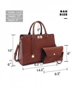 Women's Designer Leather Satchel Top Handle Shoulder Bag Padlock Tote ...