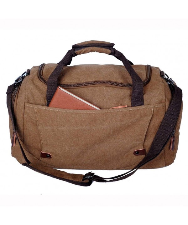 Canvas Tote Travel Duffle Bag for Short Trip Weekend Overnight ...