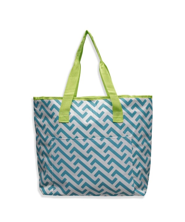 Beach Duffel Zipper Chevron Pattern