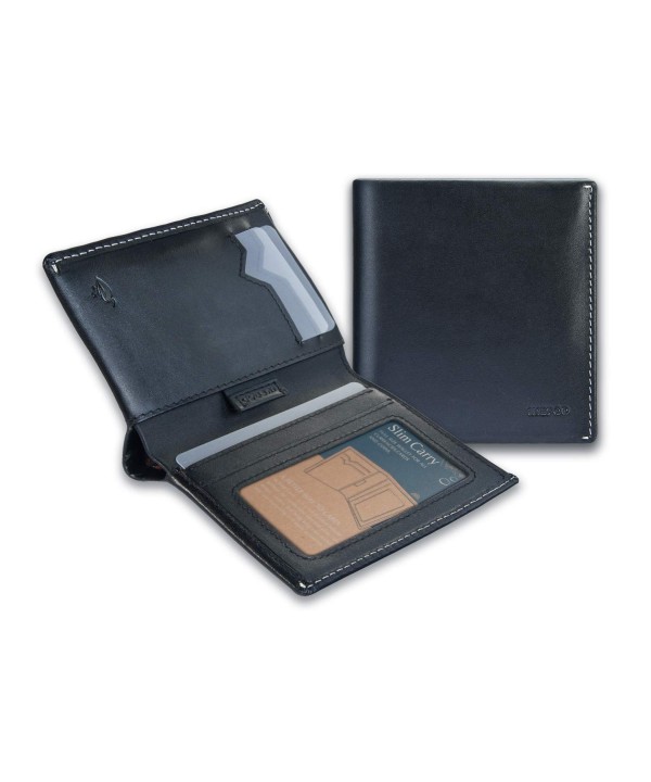 IKEPOD Bifold Wallet Leather Billfold