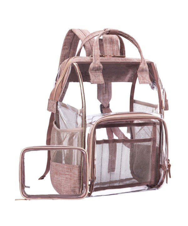 LOKASS Backpack Transparent Multi Pockets Backpacks Trim Adjustable