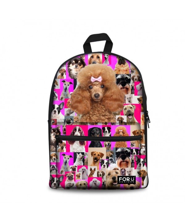 Bigcardesigns Poodle Canvas Backpack Women