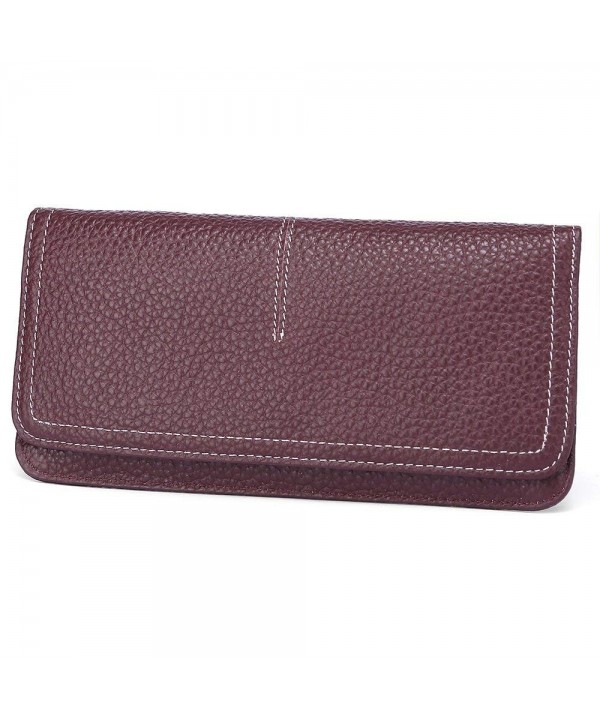 Womens Leather Bifold Clutch Wallet