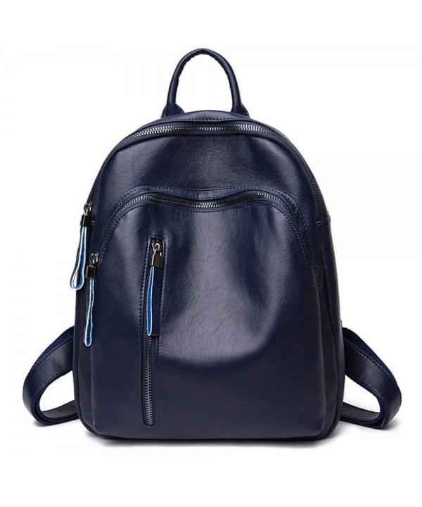 Tibes Casual Backpack Leather Daypack