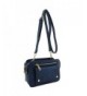 Faux Leather Square Crossbody Blue