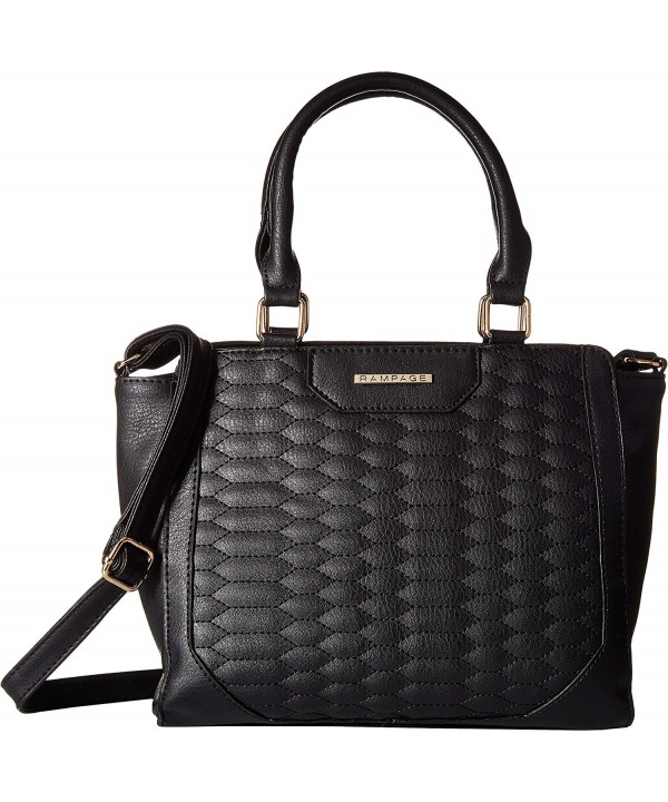 Rampage Womens Quilted Snake Satchel