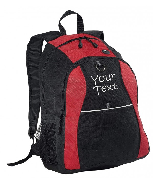 Personalized Contrast Backpack Lines Embroidery