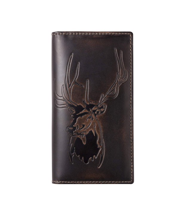 Co Wallet Premium Leather Hand Burnished Wallet Hunter