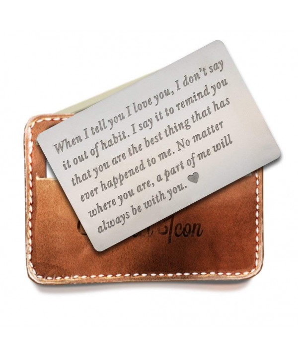 Personalized Metal Wallet Husband Anniversary