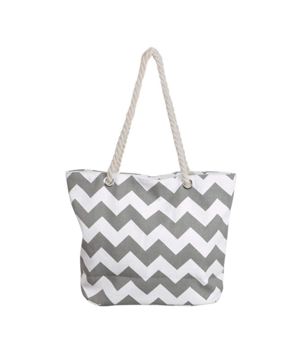 Premium Chevron Canvas Shoulder Handbag