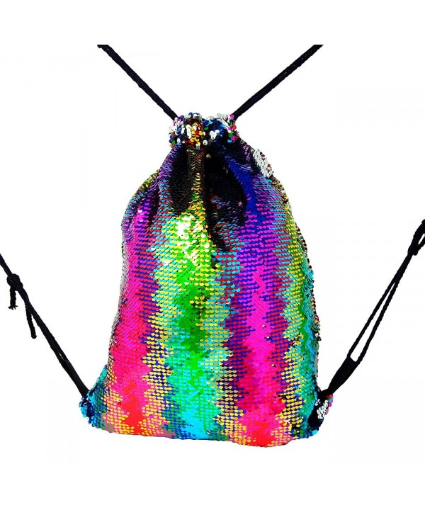 Mermaid Sequin Drawstring Backpack Multicolor1