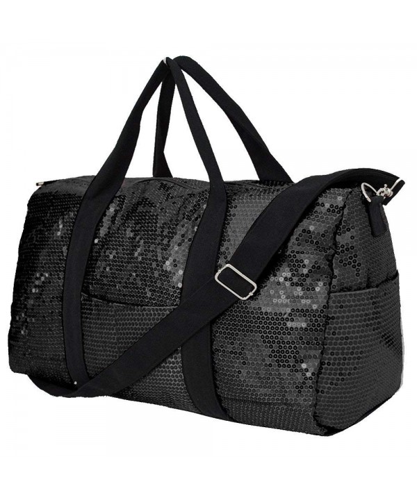 Adorable Sequin Large Duffle BLACK