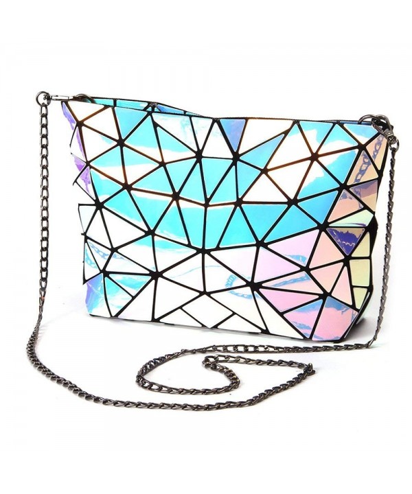 YSMYWM Holographic Geometric Shoulder Envelope