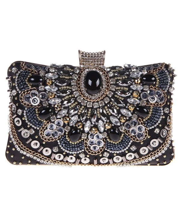Fawziya Beaded Purse Handbags Women Black