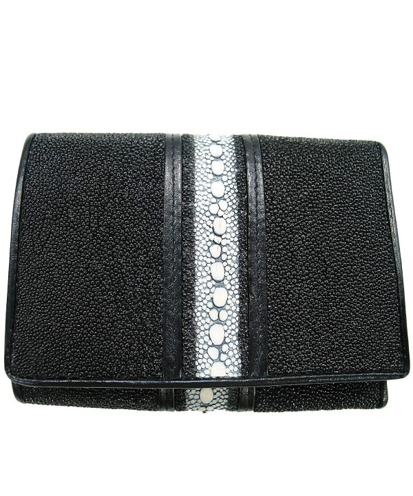 Genuine Stingray Leather Single Tri fold