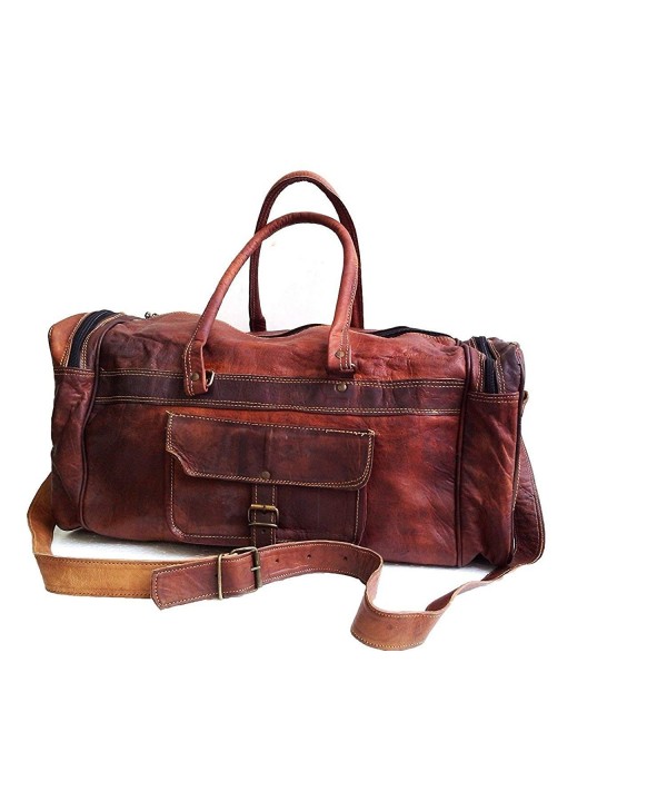 Leather duffel travel weekend luggage