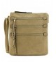 Double Compartment Triple Zippers Crossbody