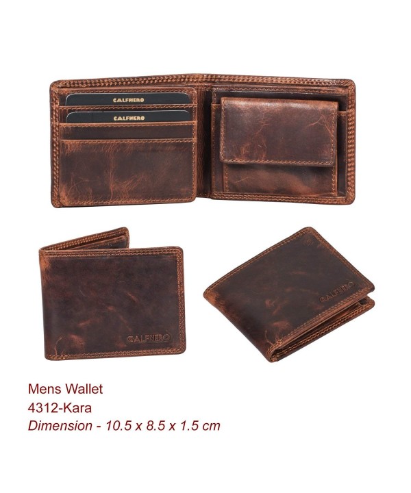 Bifold Leather Wallets Men Blocking