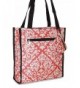 Ever Moda Damask Tote Coral