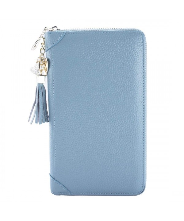 Genuine Leather Credit Card Holder Wallet Womens Small Cute Zipper Card ...