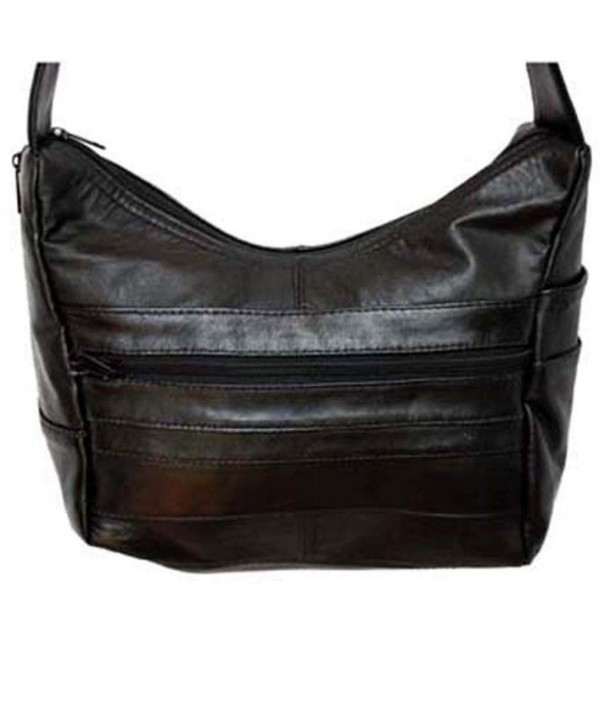 Silver Fever Leather Shoulder Handbag