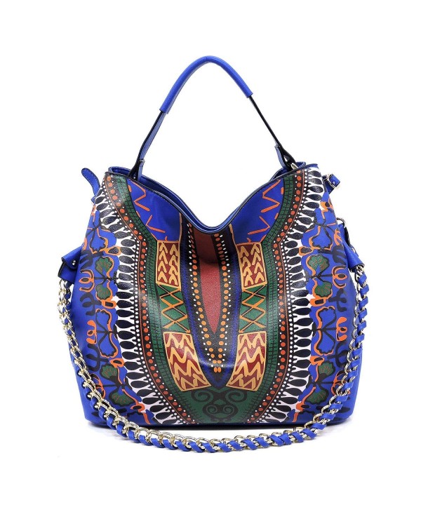 printed chain detail shoulder crossbody