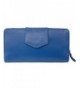 7410 Cobalt Leather Checkbook Wallet