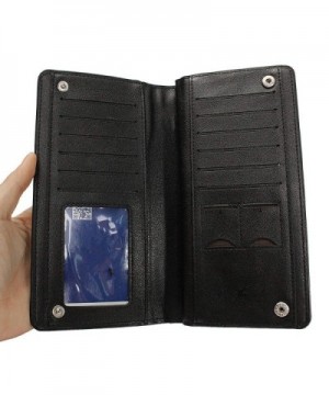 Men's Long Bifold ID Card Holder Clutch Wallet Purse Checkbook Handbag ...