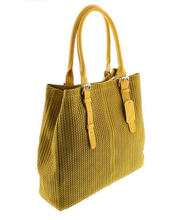 Collection Yellow Leather Shopper womens