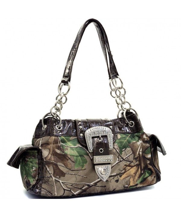 Realtree Camouflage Buckle Shoulder Handbag