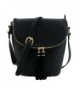 Bucket Crossbody Tassel Accent Black