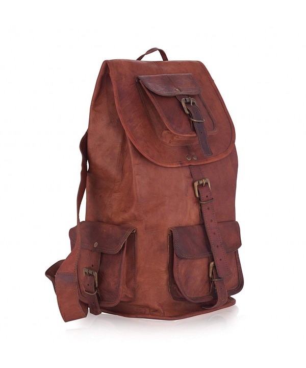 Genuine Leather Backpack Rucksack Satchel