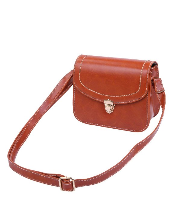 Leather Clutch Crossbody Shoulder Orange