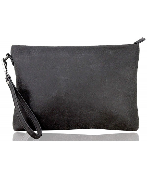 LIe be Clutch Mens leather black