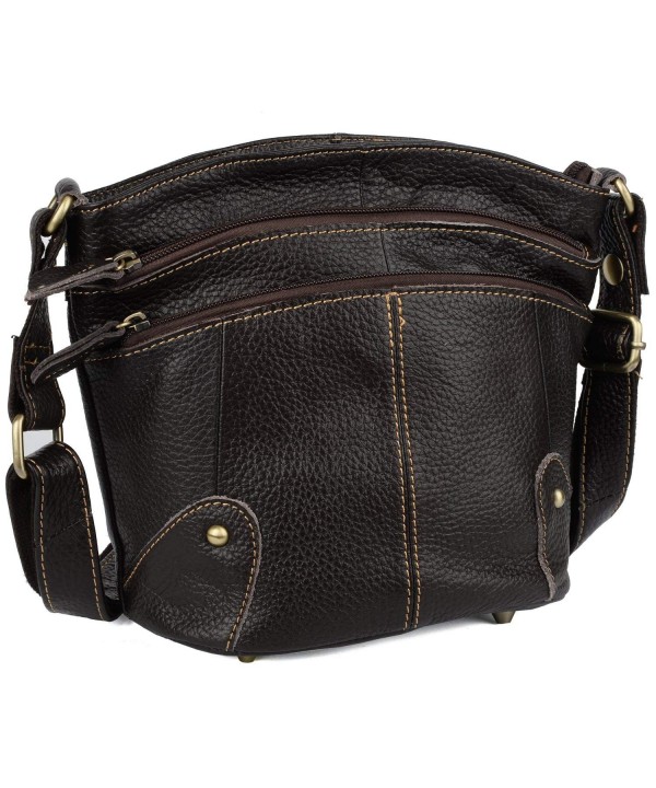 YALUXE Cowhide Genuine Crossbody Shoulder