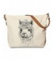 Drawing Animals Printed Canvas Leather