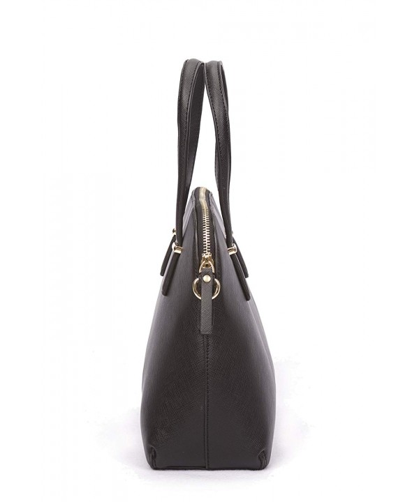 Saffiano Satchel - Premium Vegan Saffiano Leather Handbag with Zip Top ...