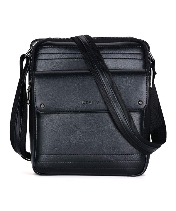 Men Shoulder Bag- Crossbody Bags for Men PU Leather Messenger Bag ...