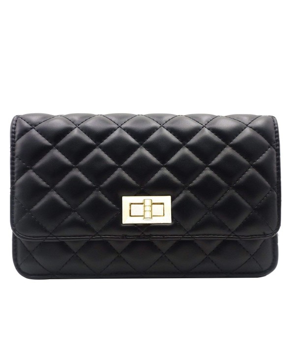 Gemate Genuine Leather Quilted Shoulder