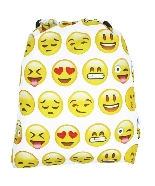 Emojis Drawstring Backpack Polyester Material