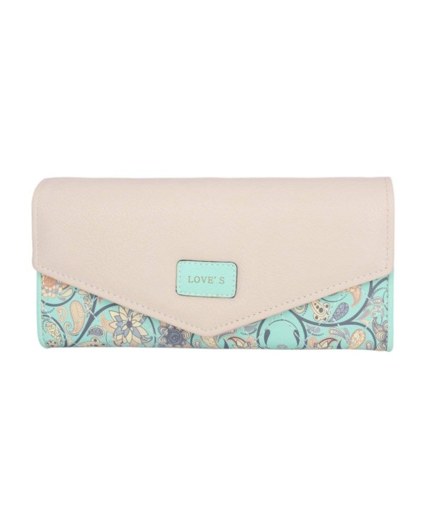 Adoptfade Womens Flower Wallet Triofold