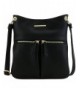 Twin Pocket Flat Crossbody Black